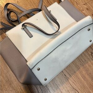 Kate Spade New York Large Colorblock Tote - Cream & Taupe - Great Condition